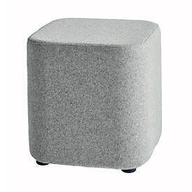 Sitzhocker TAPA Square O Type, Schurwolle, B 450 x T 450 x H 470 mm, grau