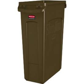 Slim Jim® Abfallbehälter, 87 Liter, braun
