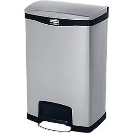 Slim Jim Step-ON Tretabfallbehälter, aus Edelstahl, 50 Liter, schwarz