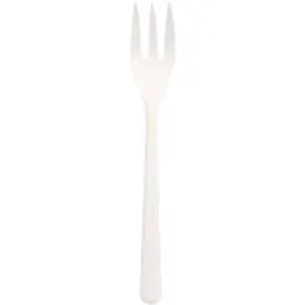 Snackgabeln Papstar, Mehrweg, besonders stabil, spülmaschinengeeignet, L 130 mm, Bio-PP, weiss, 50 Stück