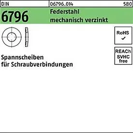 Spannscheibe DIN 6796 8x 18x 2 Federstahl mech.ver z. 1000 Stück