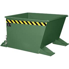 Späne-Kippbehälter SGU-RZ30, für Routenzüge, öl- und wasserdicht, 300 l, RAL 6011 grün