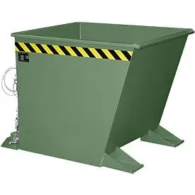 Späne-Kippbehälter SGU-RZ55, für Routenzüge, öl- und wasserdicht, 550 l, RAL 6011 grün