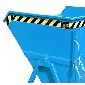 Bauer® Späne-Kippmulde, für ebenerdige oder Stapler-Entleerung, lackiert, Volumen 0,55 m³, RAL 5012 lichtblau