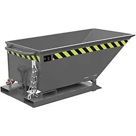 Bauer® Späne-Kippmulde, niedrige Mulde, lackiert, Volumen 0,25 m³, RAL 7005 mausgrau