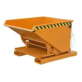 Spänebehälter für Gabelstapler, Typ S3S 600, orange RAL 2000