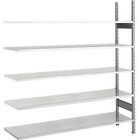 SSI Schäfer Archivregal, Anbaufeld, 5 Böden, B 1285 x T 600 mm, verzinkt