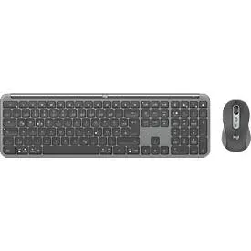 Tastatur-Maus-Set Logitech Signature Combo MK950 for Business, kabellos, QWERTZ, Handballenauflage, Maus für Rechtshänder, 2 Verbindungsmodi, graphit