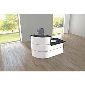 Kerkmann Empfangstisch Anthrazit, Weiss 1800 x 950 x 1100 mm