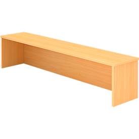 Thekenaufsatz Office Braun Holz 160 cm - Farbe: buche - Material: Holzwerkstoff - Thekenaufsatz