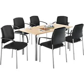Tisch + 6 Stühle SSI-PROLINE, Ahorn