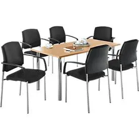 Tisch + 6 Stühle SSI-PROLINE, Buche