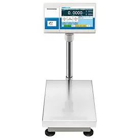Tisch-Kontrollwaage ae ADAM BTT 8, ungeeicht, Ablesbarkeit 0,1 g/Wägebereich bis 8 kg, Touchscreen, Etikettendrucker, RS-232/USB, Netz-/Akkubetrieb