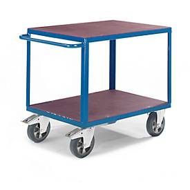 Tischwagen, 2 Ladeflächen, 1600 x 800 mm, Tragkraft 1000 kg