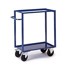Tischwagen, 2 Ladeflächen/Blechwannen, 995 x 695 mm, Tragkraft 400 kg