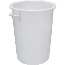 Tonne, mit Griffen, 100 l, Ø 520 x H 670 mm, lebensmittelecht, temperaturbeständig, stapelbar, recycelbares HDPE, weiss