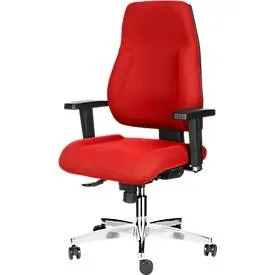 Topstar Bürostuhl FEEL GOOD, Synchronmechanik, ohne Armlehnen, hohe Rückenlehne, grosser Muldensitz, rot