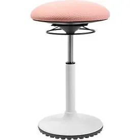 Topstar Sitz-/Stehhocker BBT-Coach, Sitzfläche drehbar, Standfuss aus thermoplastischem Polyurethan (TPU), Sitzhöhe 520-720 mm, rosa/weiss
