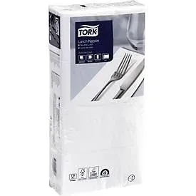 Tork® Servietten Soft Advanced 477402, 2-lagig, 1/8 Falz, geprägt, FSC®-Papier, weiss, 10 x 200 Stück