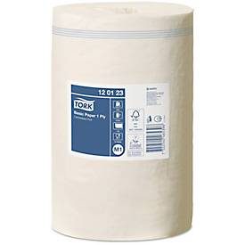 Tork® Papierwischtücher 120123, 1-lagig, Innenabrollung M1, Nachfüllanzeige, L 120 m x B 215 mm, Ø 140 mm, 11 Rollen á 120 m, weiss