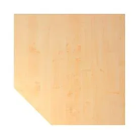 Trapezplatte JENA, 1-Fuss, B 1200 x T 1200 x H 720 mm, Gestell alusilber, Ahorn-Dekor