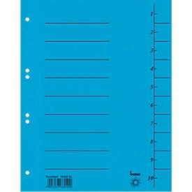 Trennblatt, Intensiv-Karton, DIN A4, blau