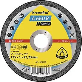 Trennscheibe A 660 R Supra D125x1mm ger.INOX Bohr.22,23mm KLINGSPOR, 25 Stück