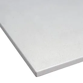 Treston LPL-Tischplatte QuatreX, melaminharzbeschichtet, Kantenschutz, B 1530 x T 750 x H 25 mm, lichtgrau RAL 7035