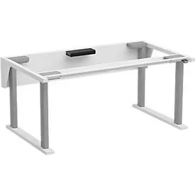 Treston QuatreX Gestell, elektrisch verstellbar, bis 300 kg, B 1825 x T 900 mm, lichtgrau RAL 7035