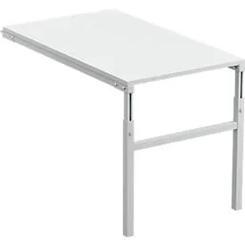 Winkel-Anbautisch für TRESTON Arbeitsplatzsystem, höhenverstellbar, TK 150 kg, BxT 1.200 x 700 mm