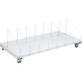 Treston Unterteiler-Set für SPM-Fachboden 600, ESD-leitfähig, B 8 x T 400 x H 280 mm, lichtgrau RAL 7035