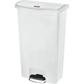 Tretabfalleimer Slim Jim®, Kunststoff, Fassungsvermögen 68 Liter, weiss