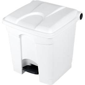 Tretabfallsammler aus Polyethylen 30 l, weiss