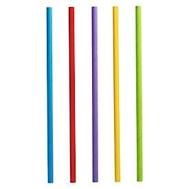 Trinkhalme Papstar, für Shakes, Einweg, L 250 x Ø 8 mm, aus FSC®-zertifiziertem Papier, farbsortiert, 100 Stück