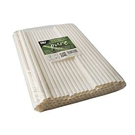 Trinkhalme Papstar Pure, für Shakes, Einweg, L 250 x Ø 8 mm, aus FSC®-zertifiziertem Papier, weiss, 100 Stück