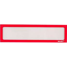 Ultradex Infotasche, magnetisch, für Überschriften, B 225 x H 60 mm, A4, rot