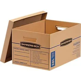Umzugsbox SmoothMove, 2-lagige Wellenpappe, abnehmbarer Deckel, Beschriftungsfeld, H 260 x B 325 x T 445 mm, 38 L, 10 Stück