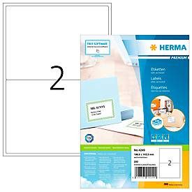 HERMA Adressetiketten 199.6x143.5mm 4249 Premium ws, matt 200St./100Bl.