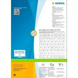 HERMA Universal-Etikett. 38,1x21,2mm 4606 weiss 13000 St./200 Blatt