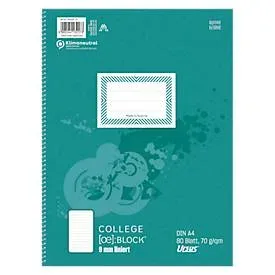 Ursus Style Notizbuch DIN A4 Liniert Spiralbindung Papier Perforiert 160 Seiten