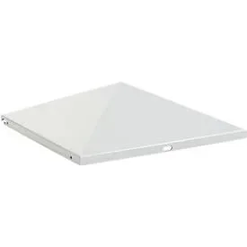 V-Part Deckel für Ascher-Papierkorb Pyramide, geschlossen, pyramidenförmig, Edelstahl, B 365 x T 345 x H 95 mm, silber
