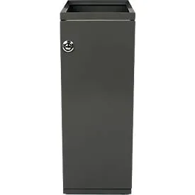 V-Part Modulares Abfalltrennsystem, pulverbeschichteter Stahl, verstellbare Füsse, B 263 x T 335 x H 700 mm, 55 Liter, grau