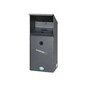 VAR Wandascher EZS 1, Inhalt 3,7 l, Stahl-Inneneimer, Gewicht 3,5 kg, eisenglimmer beschichtet