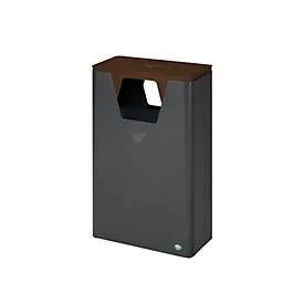 VAR Wertstoffsammelgerät WSG 82, 60 l, Stahl, eisenglimmer beschichtet, Aluminiumgriff, grün RAL 6001
