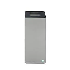 VAR Wertstoffsammelgerät WSG Quadro 79, 70 Liter, silber beschichtet, anthrazit RAL 7021