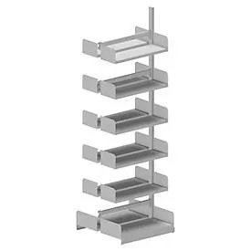 Variabo Freiarmregal, Anbaufeld, doppelseitig, 250 mm Fachtiefe, 750 x 2500 mm