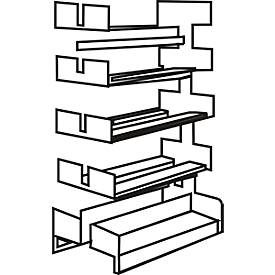 Variabo Freiarmregal, Anbaufeld, doppelseitig, 250 mm Fachtiefe, 1000 x 2000 mm