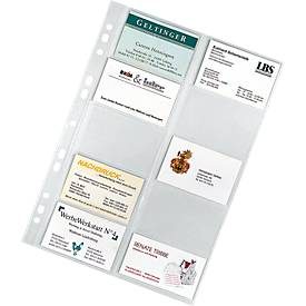 VELOFLEX Visitenkartenhülle, DIN A4, transparent, 10 Stück