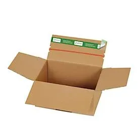 Versandkartons Grünmarie®, 200 x 150 x 100 mm, palettenoptimiert, Automatikboden, bis 20 kg, 100 % recycelbar, FSC®-Wellpappe, braun, 25 Stück