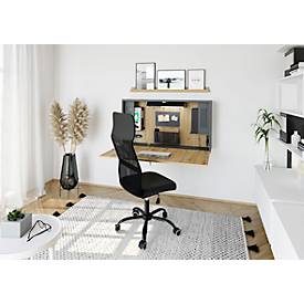 Schreibtisch Office Braun Holzwerkstoff 120 cm Abschliessbar - Farbe: Asteiche - Schreibtisch